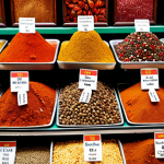 **

`A vibrant and bustling Turkish bazaar scene. Close-up on a beautifully displayed selection of colorful Turkish spices, textiles, and ceramics. Focus on rich textures and warm lighting. Include subtle branding (logo) if applicable.`

**