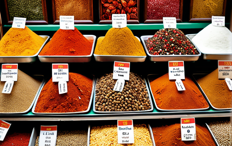 **

`A vibrant and bustling Turkish bazaar scene. Close-up on a beautifully displayed selection of colorful Turkish spices, textiles, and ceramics. Focus on rich textures and warm lighting. Include subtle branding (logo) if applicable.`

**