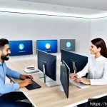 마켓플레이스 운영자의 역할과 책임 - A modern Turkish marketplace office environment showing a diverse team of professionals collaboratin...