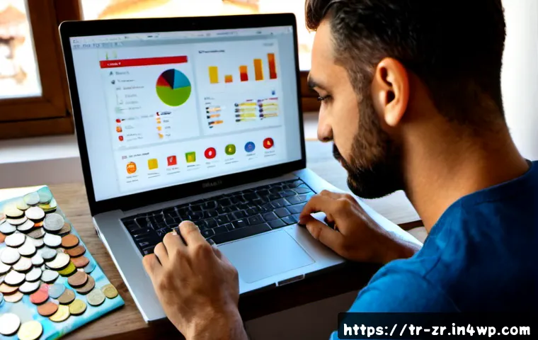 마켓플레이스 내 광고 효과 극대화 방법 - Photorealistic Turkish small-business owner reviewing marketplace advertising performance on a clean...